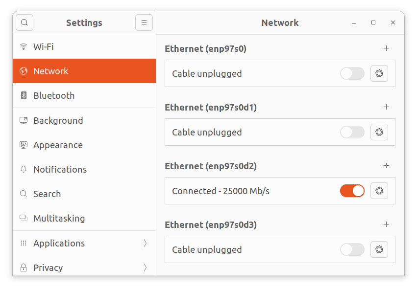 network settings